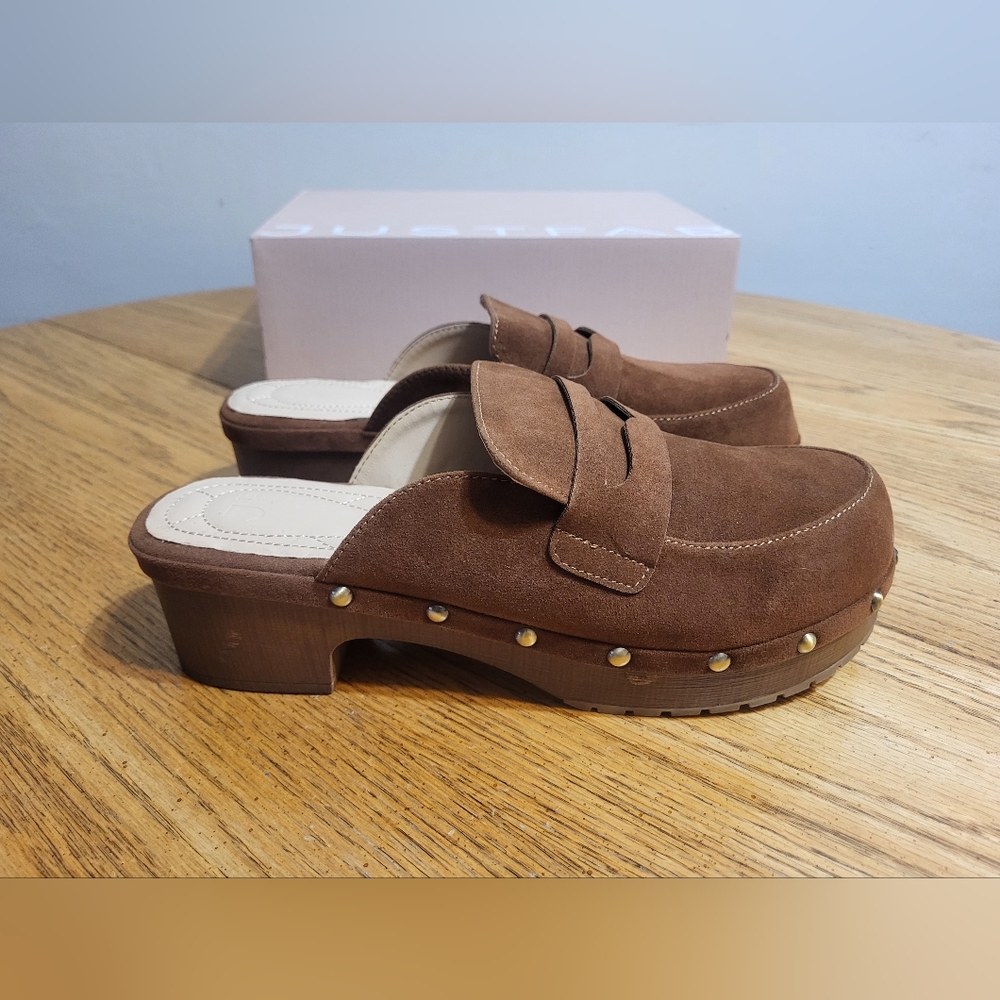 🖤NEW JustFab Amelia Faux Leather Clog 9.5